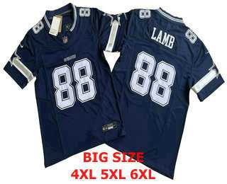 Mens Dallas Cowboys #88 CeeDee Lamb Navy Blue FUSE Limited Vapor Stitched Jersey->->NFL Jersey